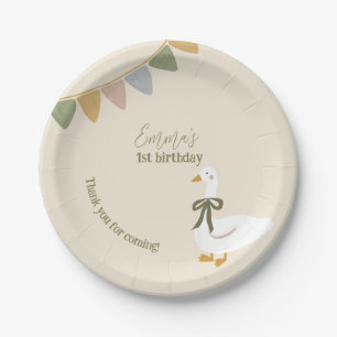 Assiettes En Carton Un parti Anniversaire de enfant d'oie sotte