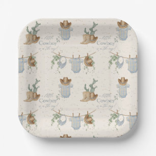 Assiettes En Carton Un petit Baby shower de cowboy