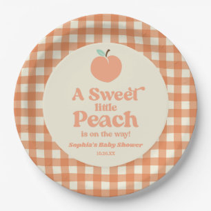 Assiettes En Carton Un Petit Baby shower Rose Orange Sucré De Fruit Pe