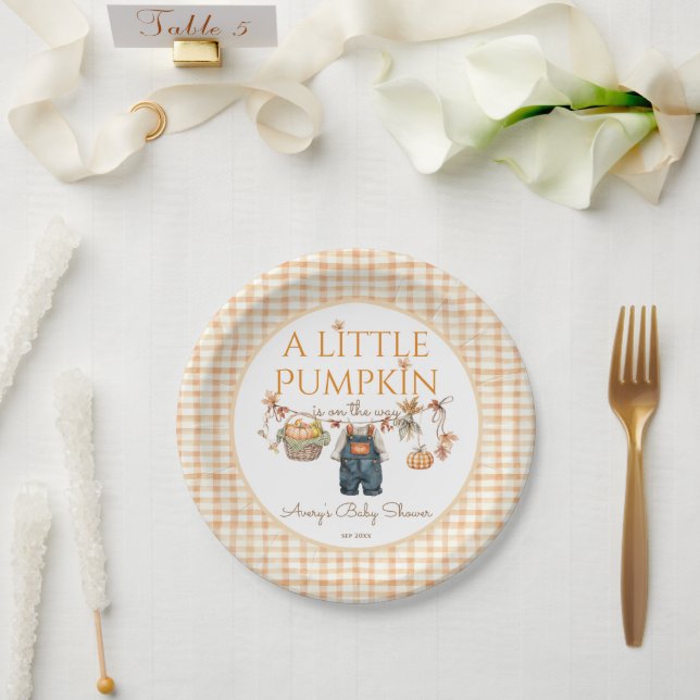 Assiettes En Carton Un petit Baby shower Rustique Boho Automne Un Peu  (Mariage)
