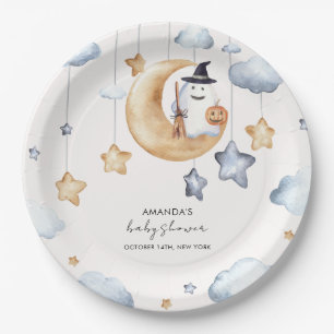 Assiettes En Carton Un Petit Boo Moon Stars Baby shower