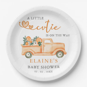 Assiettes En Carton Un Petit Cutie Se Trouve Sur Le Chemin Du Baby sho