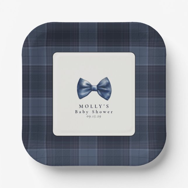 Assiettes En Carton Un petit homme est sur son chemin Baby shower (Recto)