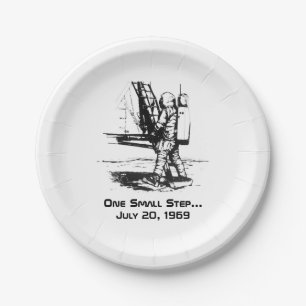 Assiettes En Carton Un Petit Pas Apollo 11 Lune Atterrissage