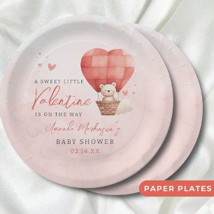 Assiettes En Carton Un petit valentin doux est sur le Baby shower Way