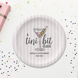 Assiettes En Carton Un peu plus âgé Anniversaire sur le thème Pink Mar