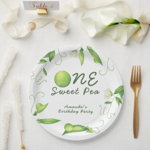 Assiettes En Carton Un premier anniversaire de Sweet Pea