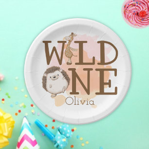 Assiettes En Carton Un premier anniversaire sauvage Animaux sauvages
