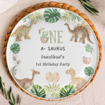 Un Saurus 1er Anniversaire Plaque Papier