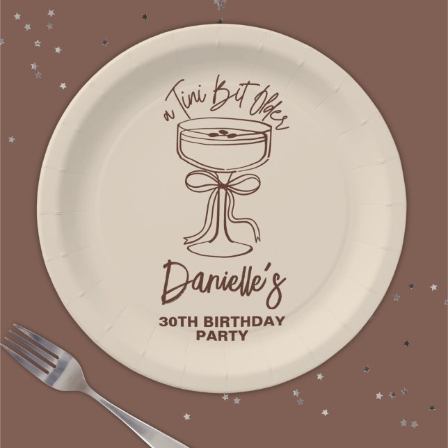 Assiettes En Carton Un Tini Bit plus vieux Espresso Martini 30e annive (Créateur téléchargé)
