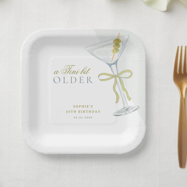 Assiettes En Carton Un Tini Un Peu Plus Ancien Cocktail Martini (Créateur téléchargé)