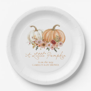 Assiettes En Carton Une Baby Shower A Little Pumpkin Wildflower