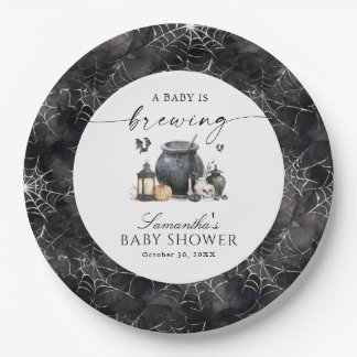 Assiettes En Carton Une Baby Shower Halloween : Un Bébé en Route