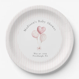 Assiettes En Carton Une Baby Shower Rose Douce de Lapin