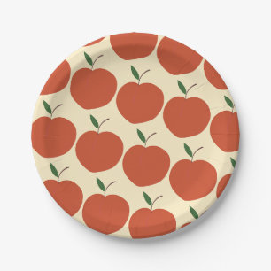 Assiettes En Carton Une chair douce - Retro Peach Motif 1er anniversai