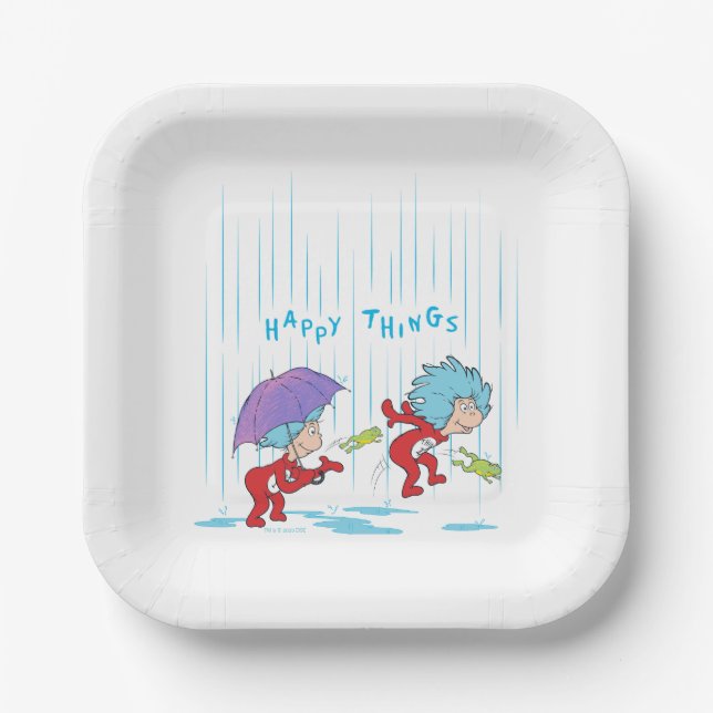 Assiettes En Carton Une chose deux choses heureuses (Recto)