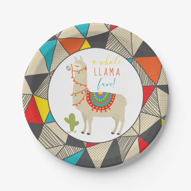 Assiettes En Carton Une fête d'anniversaire animale d'amusement entier (Devant)