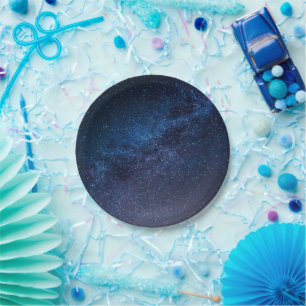 Assiettes En Carton Une galaxie d'étoiles dans la nuit Mignon     