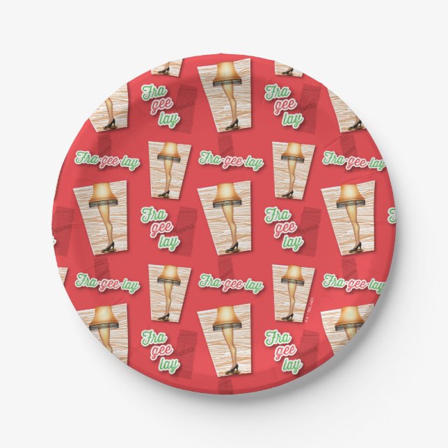 Assiettes En Carton Une histoire de Noël | Motif de lampes à lèvres (Devant)