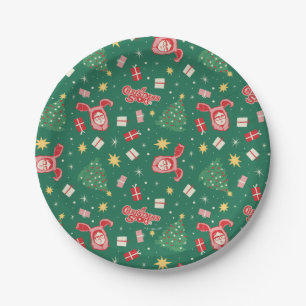 Assiettes En Carton Une histoire de Noël   Motif d'icône de Noël