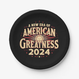 Assiettes En Carton Une Nouvelle Ère de Grandeur Américaine 2024 Trump
