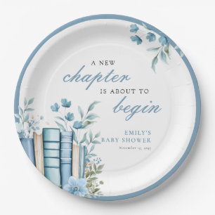 Assiettes En Carton Une Nouvelle Étape Fête Prénatale Bébé Bleu