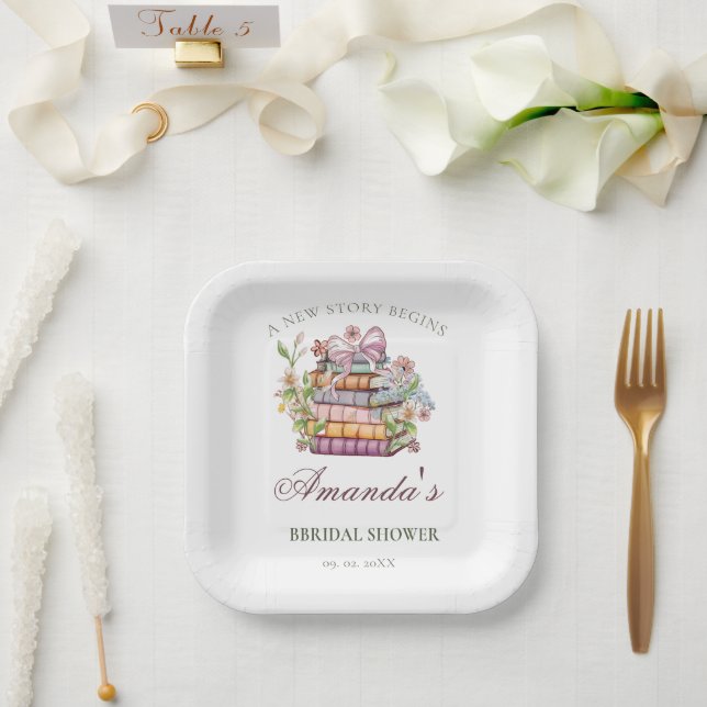 Assiettes En Carton Une nouvelle Fête des mariées de livre de chapitre (Mariage)