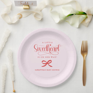 Assiettes En Carton Une petite amoureuse bébé fille shower de la Saint