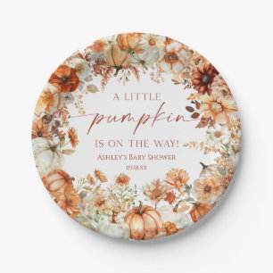 Assiettes En Carton Une petite Baby Shower Florale Rustique de Citroui