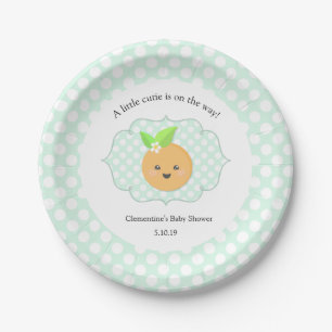 Assiettes En Carton Une petite croûte Baby shower Clementine