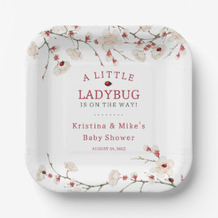 Assiettes En Carton Une petite fille de Ladybug Vintage