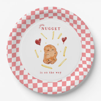 Assiettes En Carton Une petite nugget en route Baby Shower