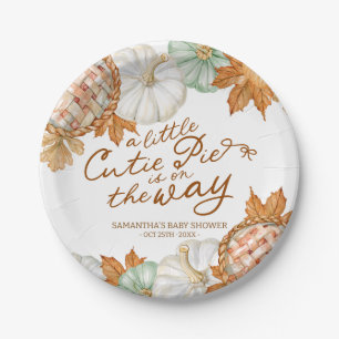 Assiettes En Carton Une petite tarte mignonne Fête de bébé d'automne