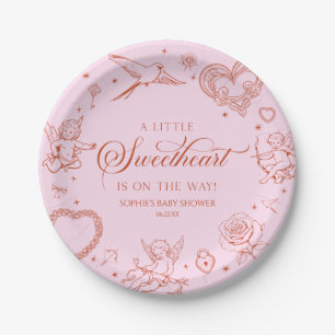 Assiettes En Carton Une Saint-Valentin de petit chéri Baby Shower