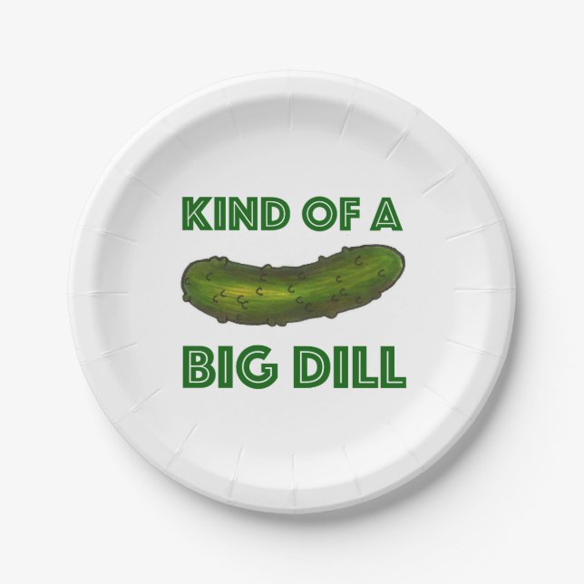 Assiettes En Carton Une sorte de Big Dill (Deal) Green Pickle Félicats (Devant)