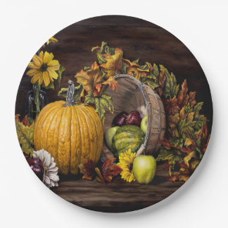 Assiettes En Carton Une touche de plaques papier d'automne 9"
