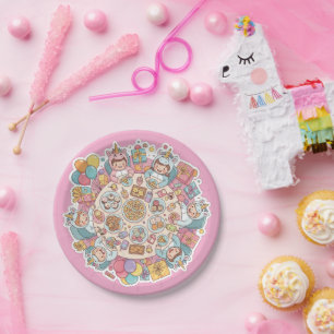 Assiettes En Carton Unicorn Children's Party