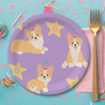 Unicorn fille Anniversaire, Corgi âge personnalisé