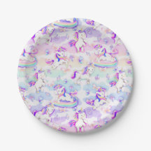 Unicorn Party Paper Plate