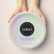 Unicorn Rainbow Holographic Pastel Business Logo