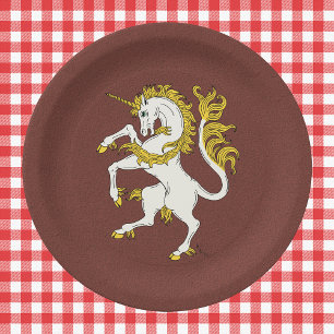 Assiettes En Carton Unicorn Rampant