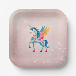 Assiettes En Carton Unicorne torse