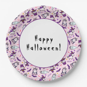 Assiettes En Carton Unicornes d'Halloween