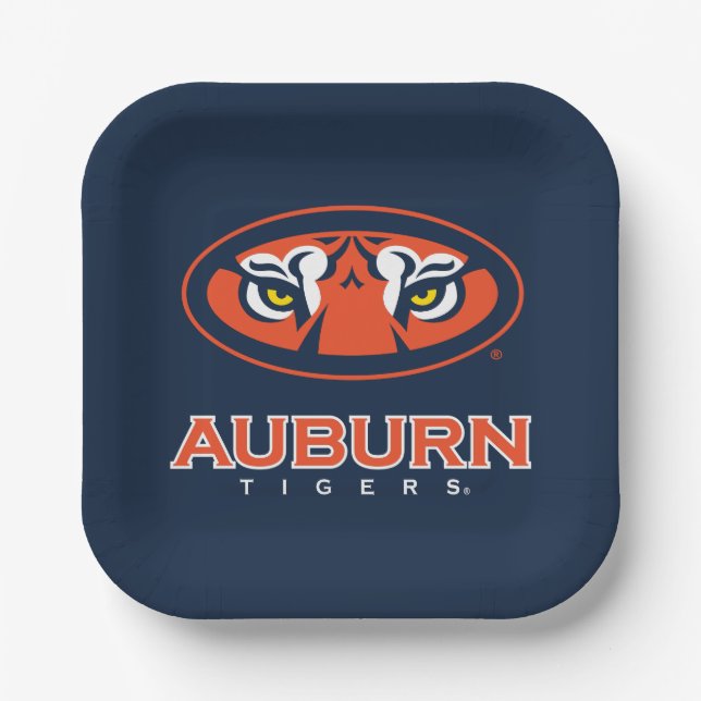 Assiettes En Carton Université d'Auburn | Auburn Tigers (Recto)