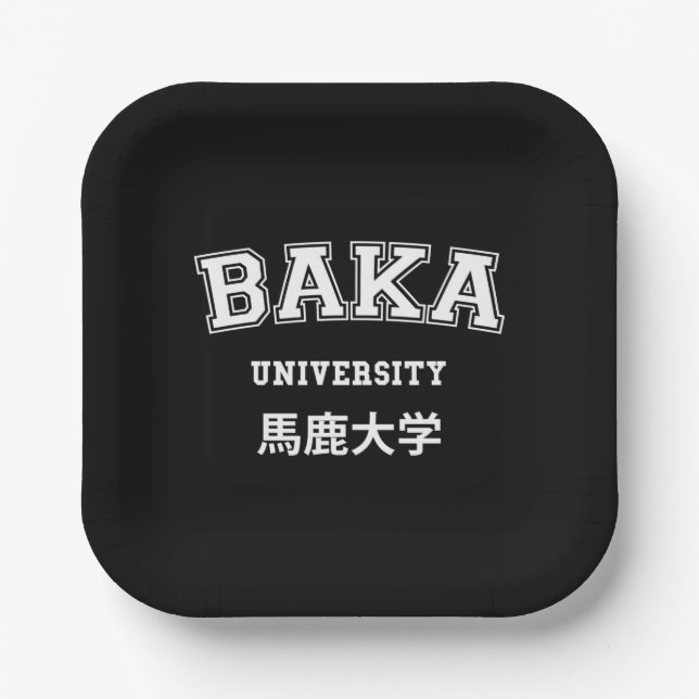 ASSIETTES EN CARTON UNIVERSITÉ DE BAKA (Recto)