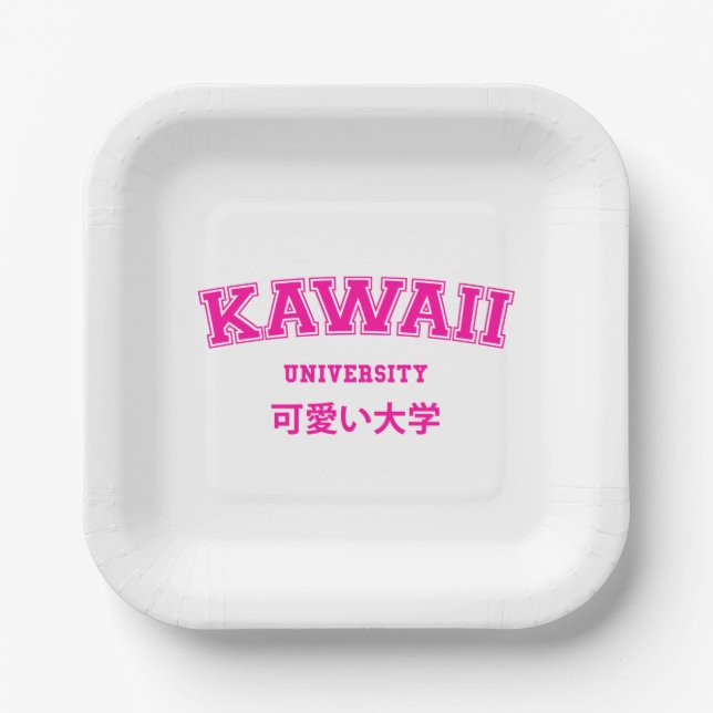 ASSIETTES EN CARTON UNIVERSITÉ DE KAWAII (Recto)