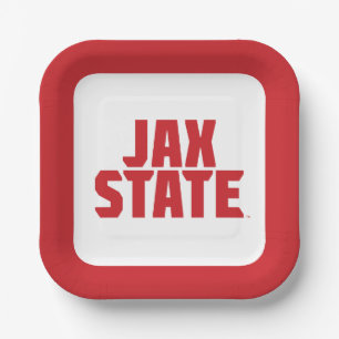 Assiettes En Carton Université d'État de Jacksonville JAX STATE Rouge