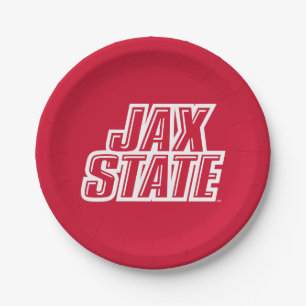 Assiettes En Carton Université d'État de Jacksonville Logo JAX STATE