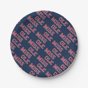 Assiettes En Carton Université du Mississippi Ole Miss Wordmark
