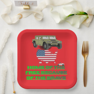 Assiettes En Carton Unstoppable veterans red
